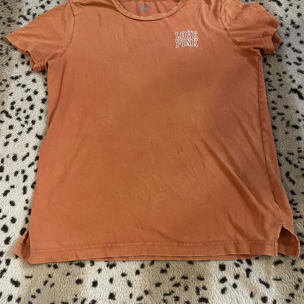 PINK Victoria's Secret Orange Short Sleeve Tee